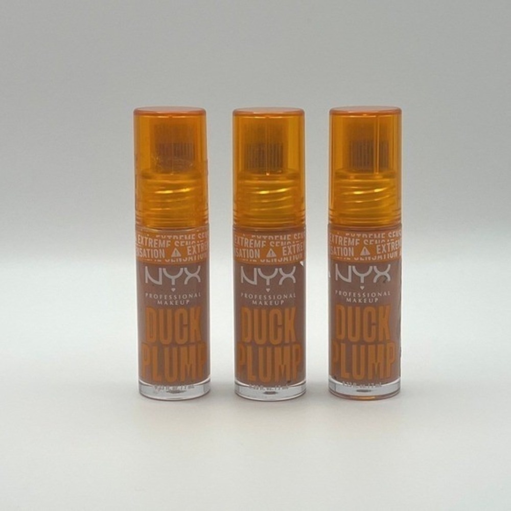 NYX Duck Plump High Pigment Lip Gloss 04 Apri-Caught 3 Pack Set New